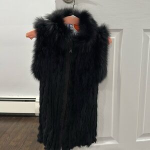 Authentic Black Fur Vest